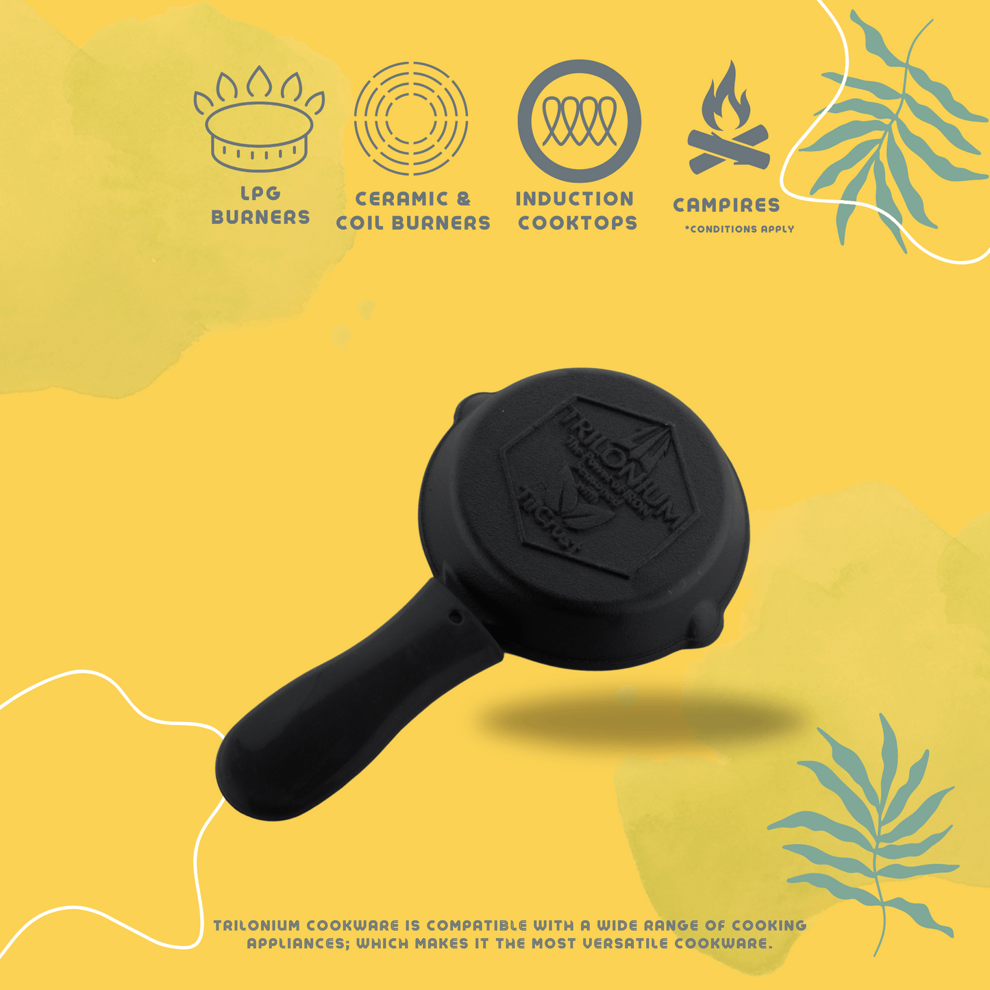 Trilonium Pre-Seasoned Cast Iron Classic Skillet 6 inches