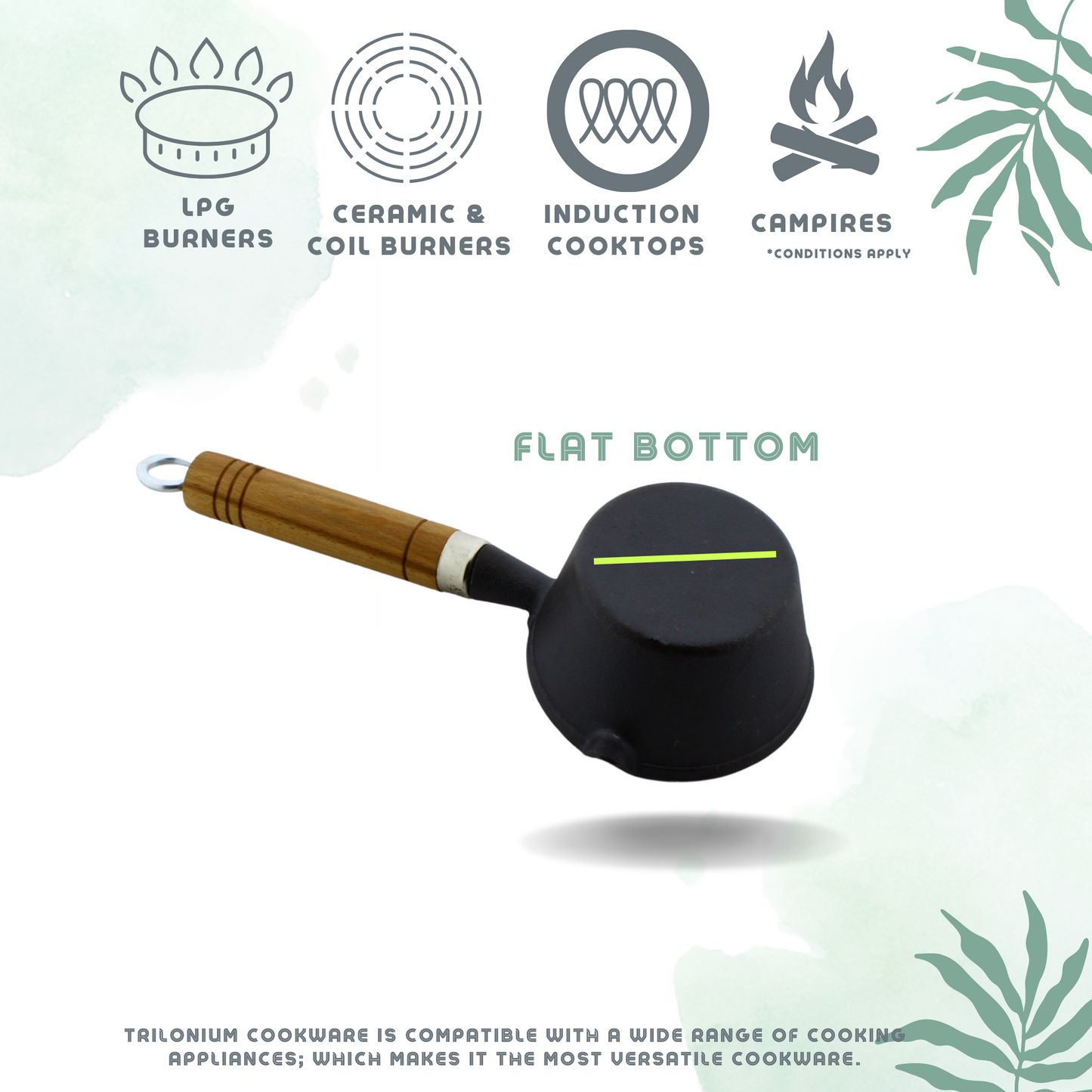 Trilonium CrockWok Kadhai 24cm with Lid + WHT11 Tawa + Tadka Pan 11cms combo set