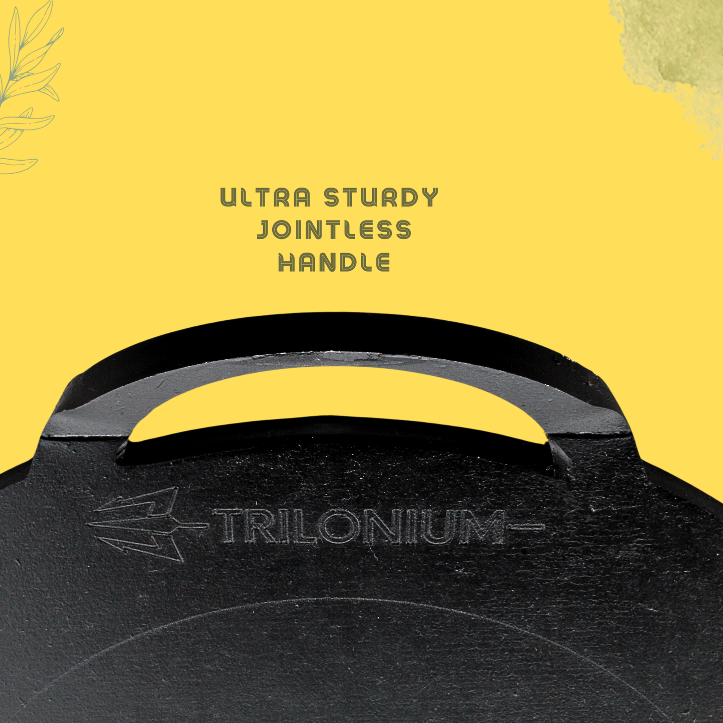 Trilonium Triple-Seasoned Iron Boulder Ultra Smooth Dosa Tawa 30 cms, 3.4 Kgs