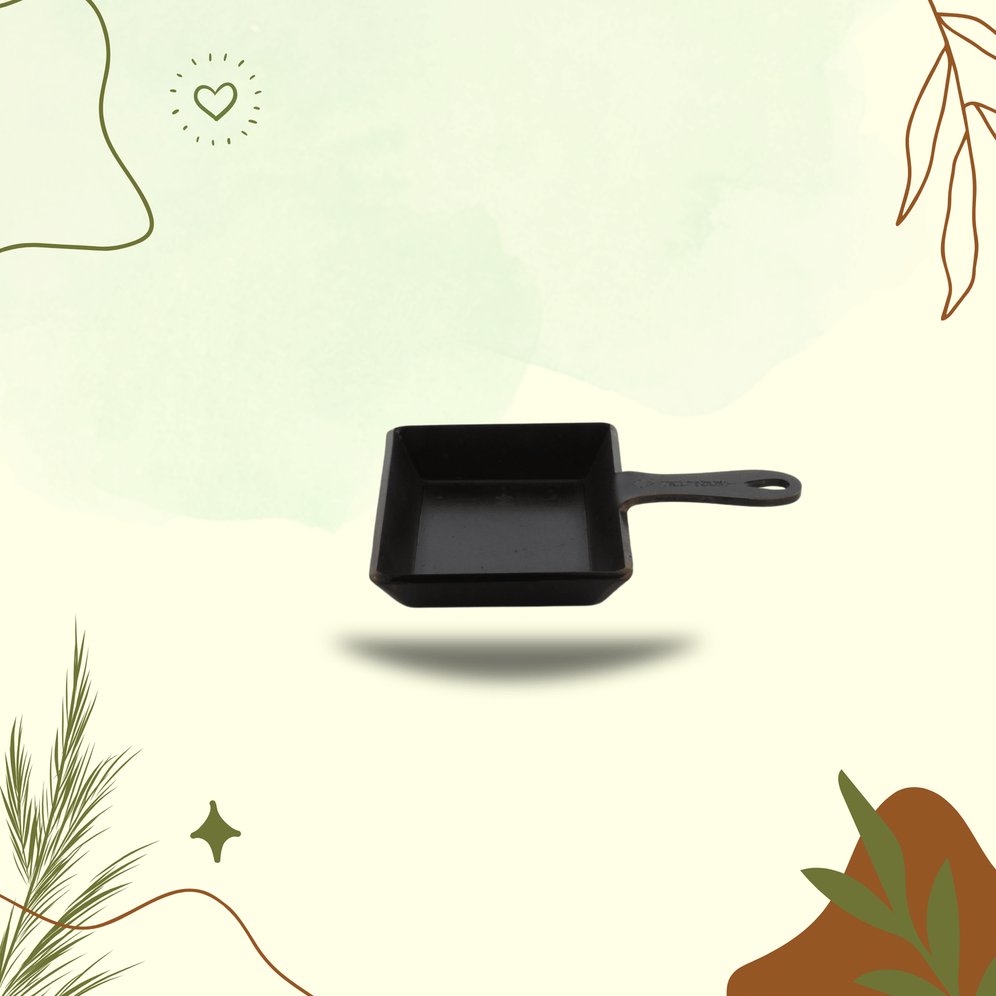 Trilonium Triple Seasoned Iron Mini sizzling brownie Pan 12 x 10 cms