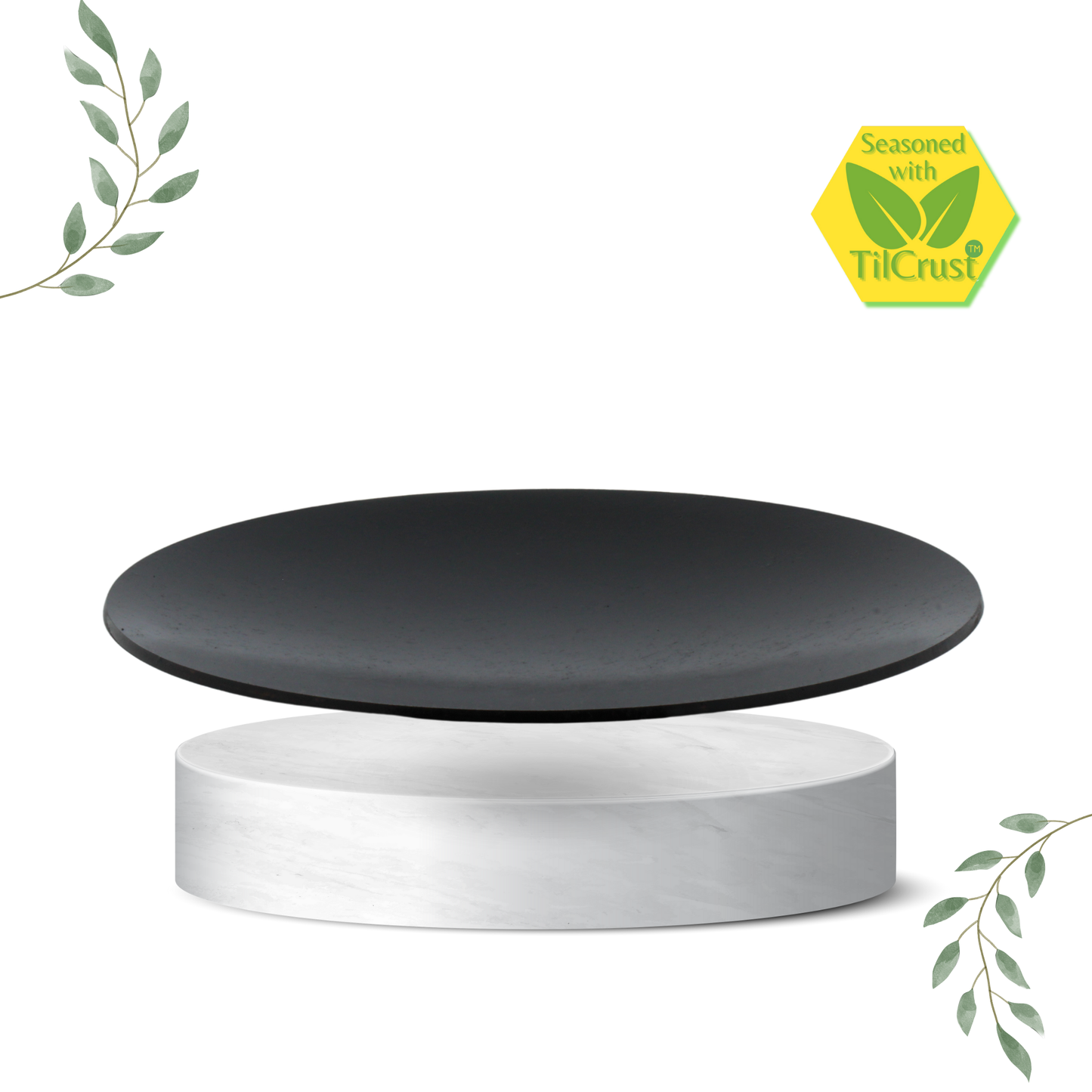 Trilonium Triple seasoned Iron Roti Tawa Plate - 9.5 inches