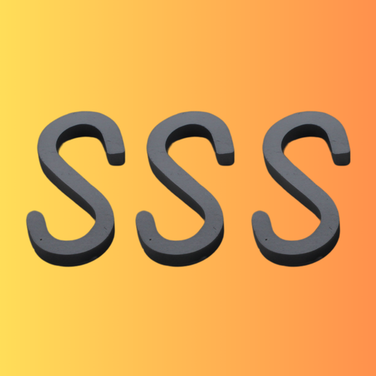 Trilonium S-shaped Iron Hooks Set of 3 pcs