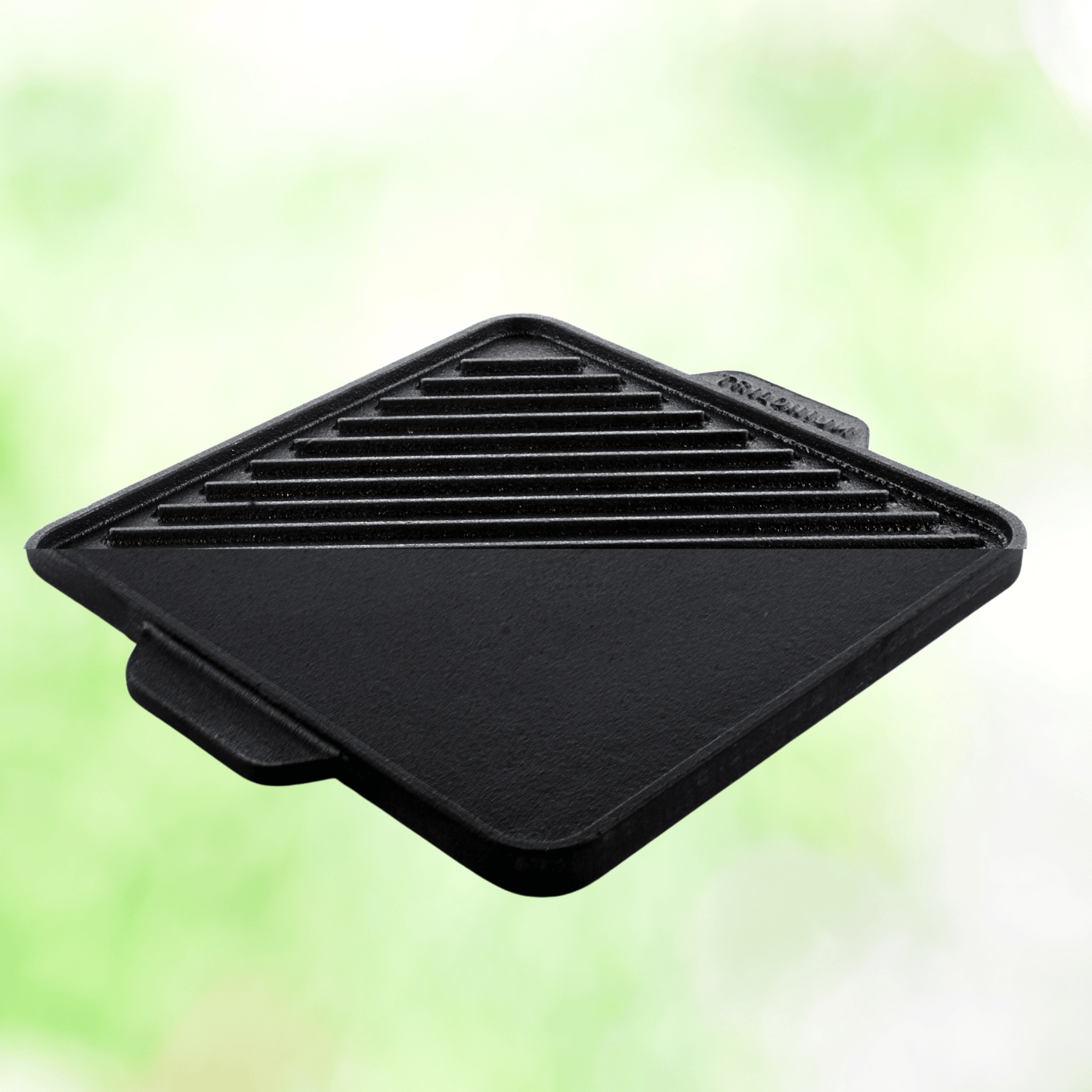 Trilonium Triple-Seasoned Cast Iron Square Reversible Grill Griddle Tawa 10.5 inches