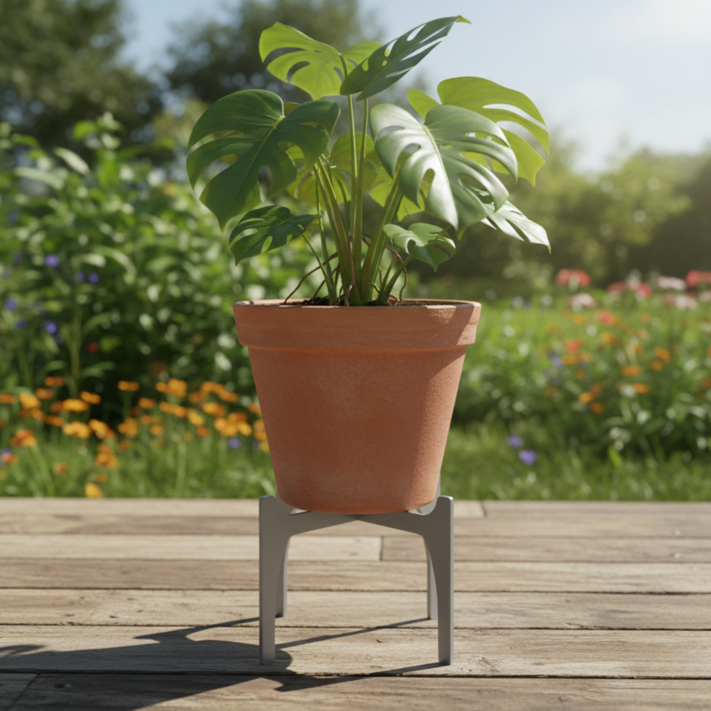 Trilonium Iron Water Filter/Flower Pot/Matka Stand