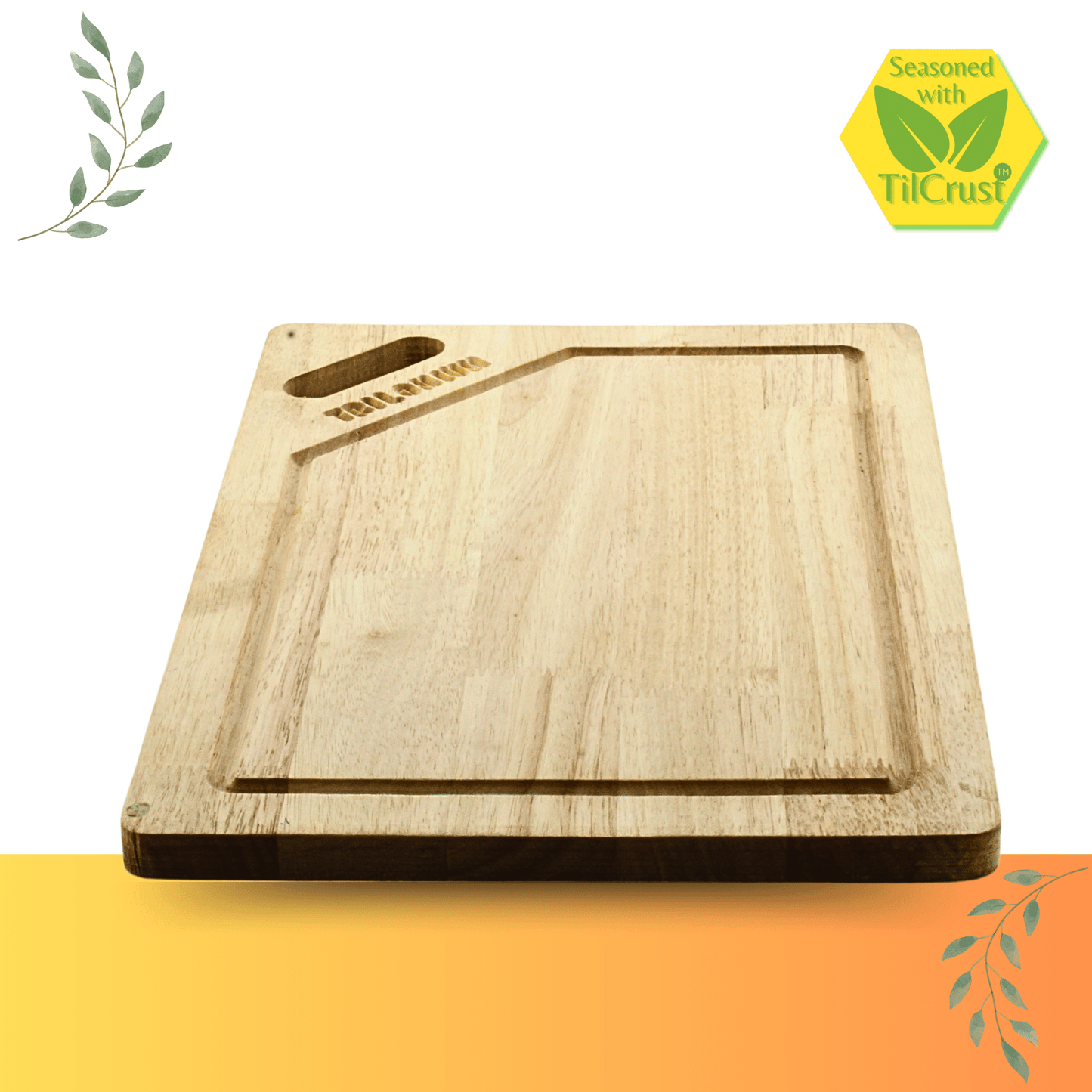 Trilonium Rubberwood Cutting Chopping board 15.5 x 11 inches