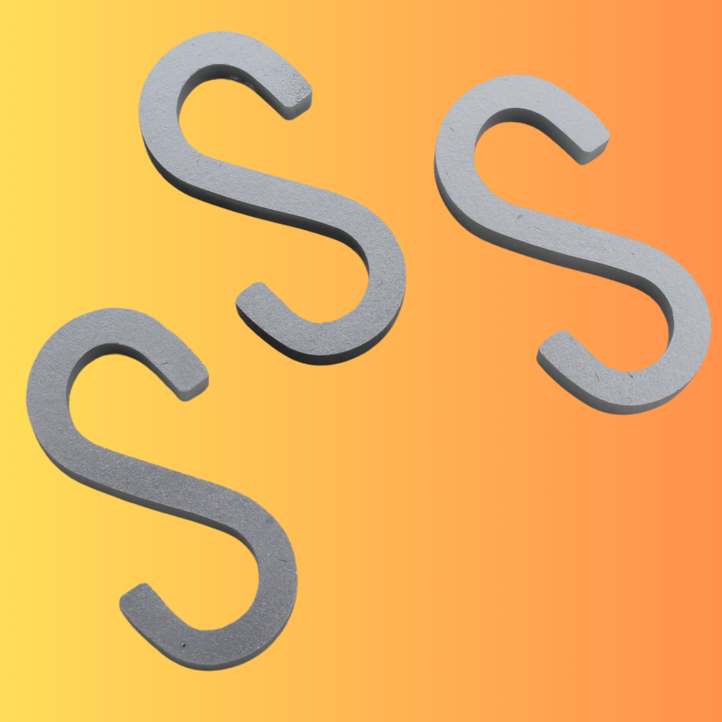 Trilonium S-shaped Iron Hooks Set of 3 pcs