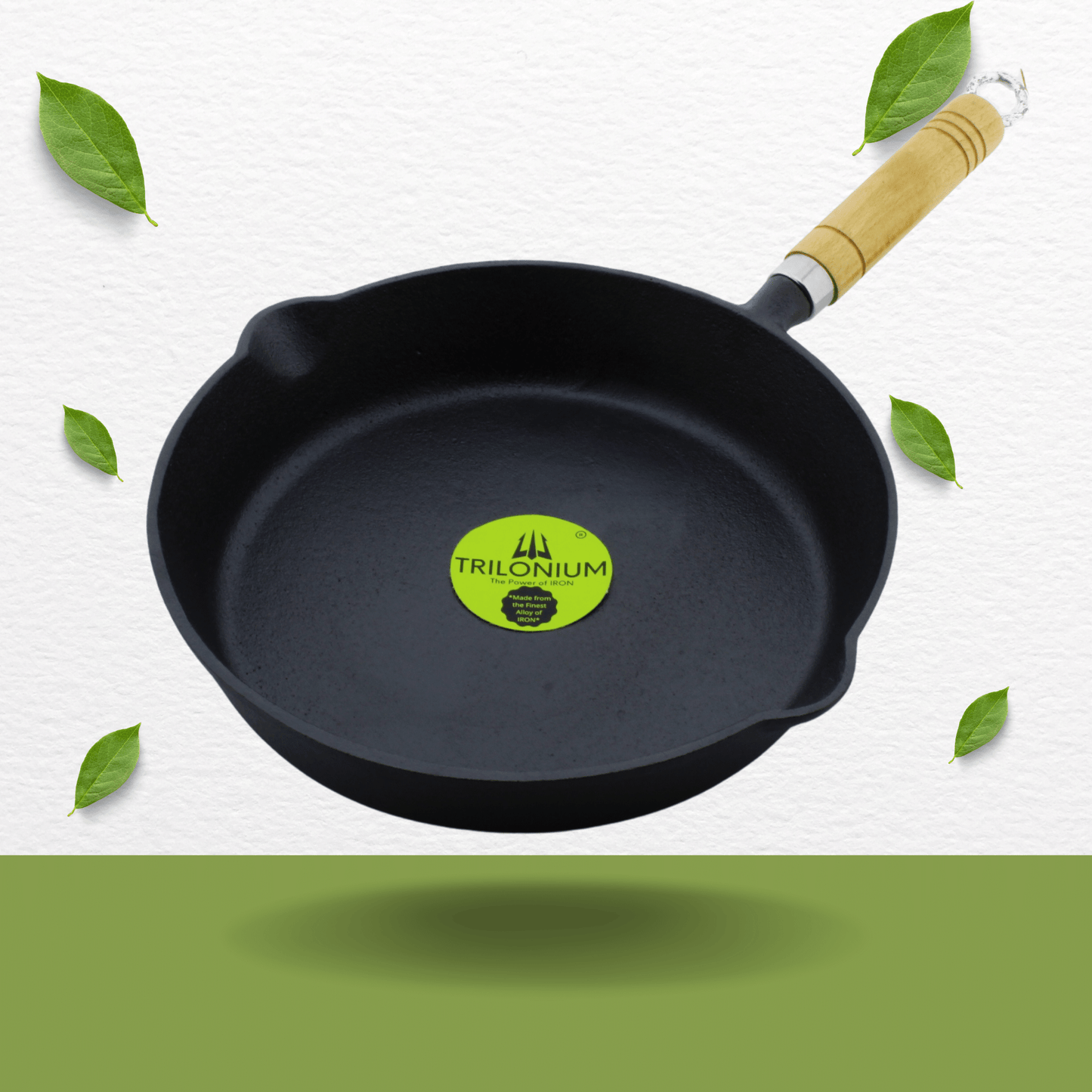 Trilonium Pre-Seasoned Cast Iron Combo Skillet Fry Pan 26cm + 5 Litres Dutch oven 26cm