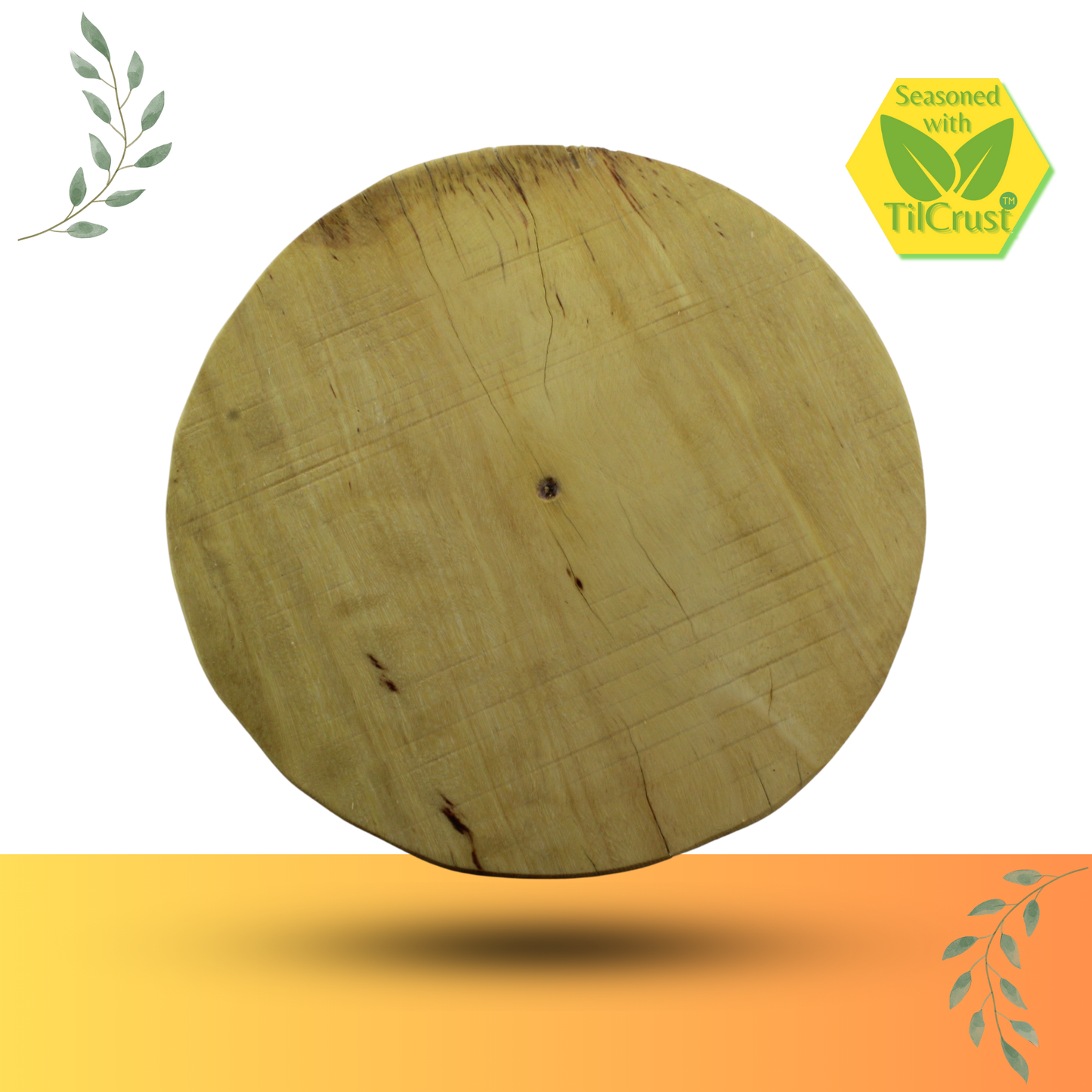 Trilonium Solid Hard Wood Natural cutting board 10 inches