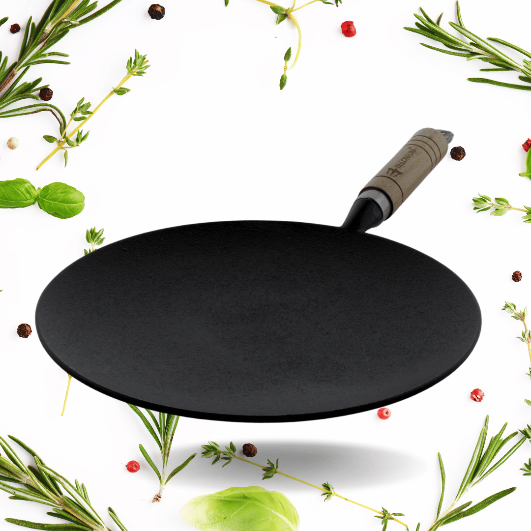 Trilonium Pre-Seasoned Cast Iron WHT10R Concave Roti Tawa 26 cms