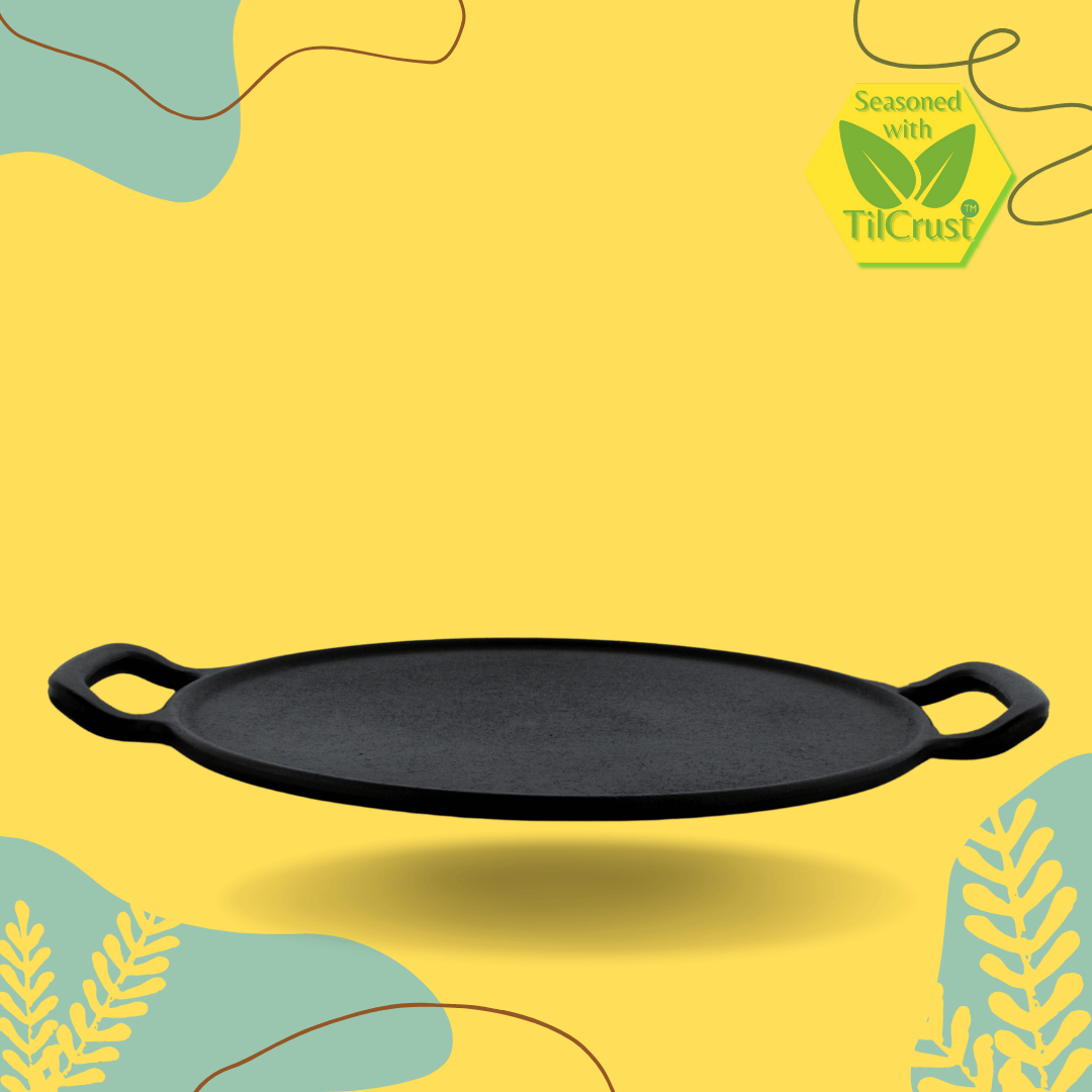 Trilonium Pre-Seasoned Cast Iron Infinity 3.0 Dosa Tawa 30 cms