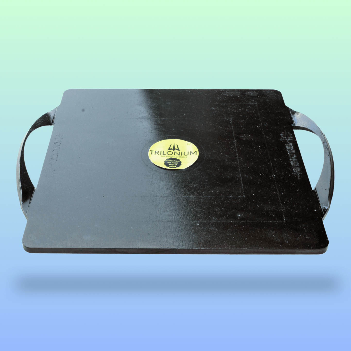 Trilonium Triple-Seasoned Iron Boulder Square Griddle pathri Tawa 30 x 30 cms , Ultra Smooth, Weights 5.8 Kgs
