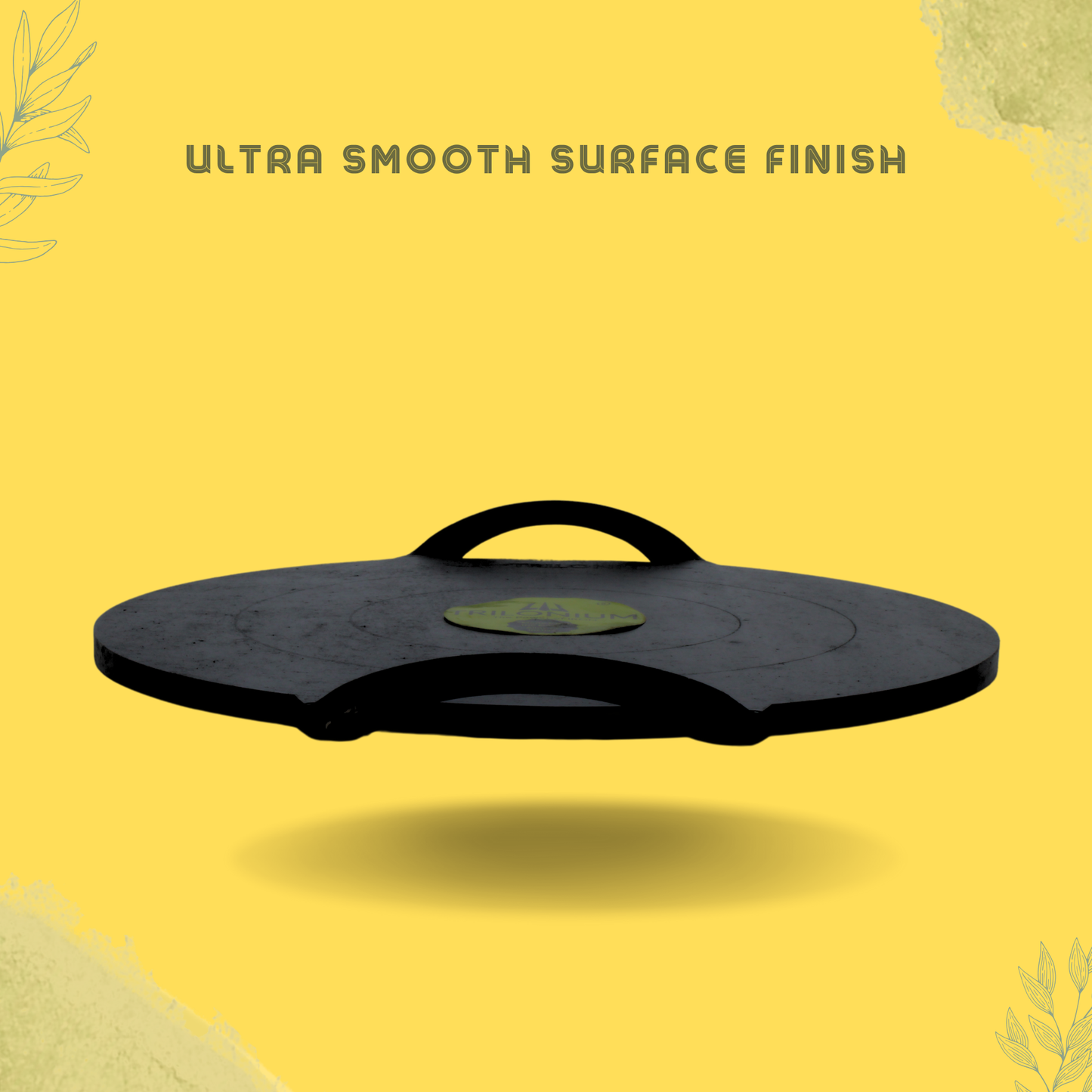 Trilonium Triple-Seasoned Iron Boulder Ultra Smooth Dosa Tawa 30 cms, 3.4 Kgs