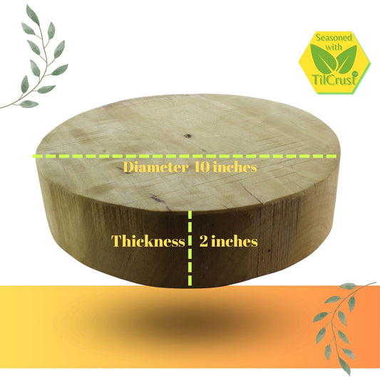 Trilonium Solid Hard Wood Natural cutting board 10 inches