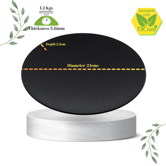 Trilonium Triple seasoned Iron Roti Tawa Plate - 9.5 inches