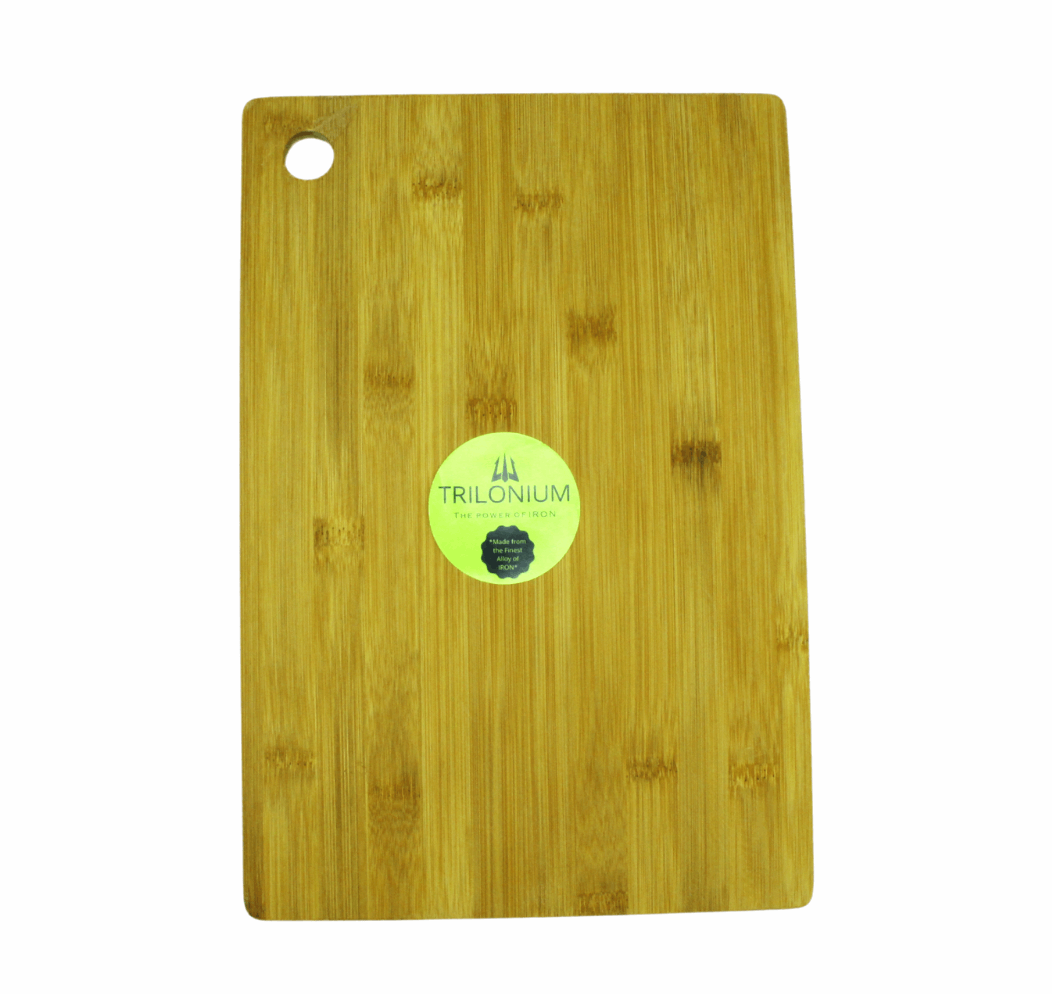 Bamboo Chopping Board | Cutting Board 13 x 9 inches | 0.52 KG TRILONIUM | Cast Iron Cookware