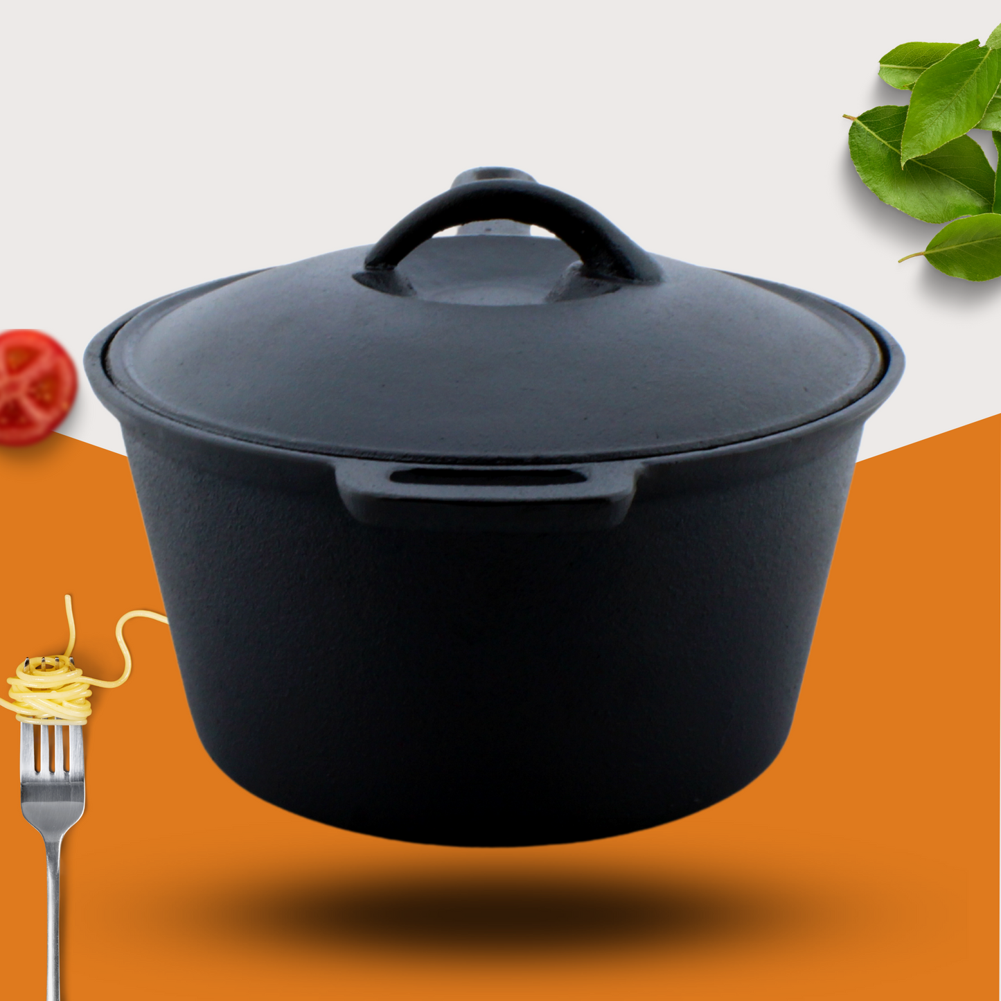Trilonium Cast Iron Sauce Pot 20 cms 2.2 Litres | 3.2 Kgs Pre-Seasoned