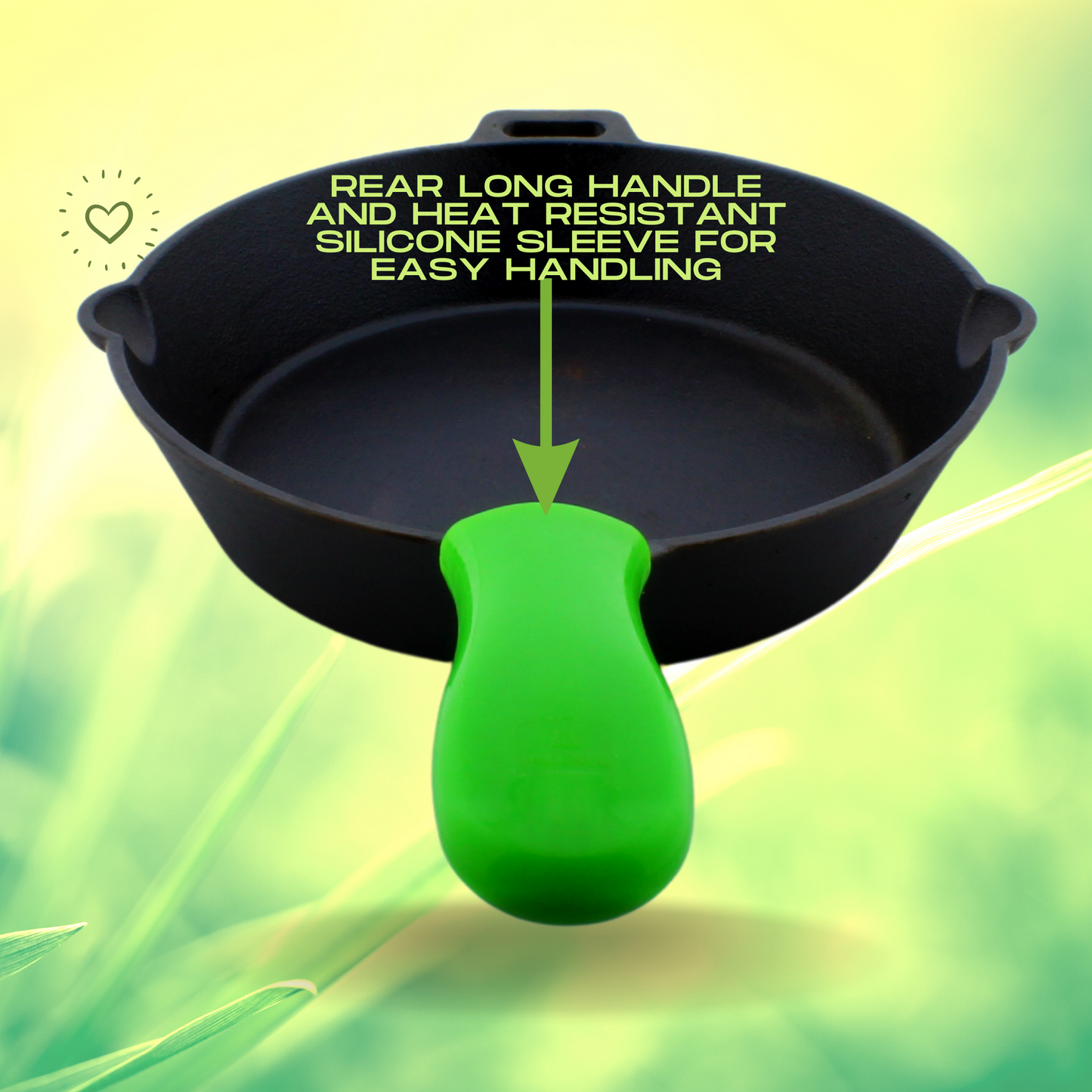 Trilonium Triple Sesoned Cast Iron Skillet 26cms, Weighs 2 Kgs