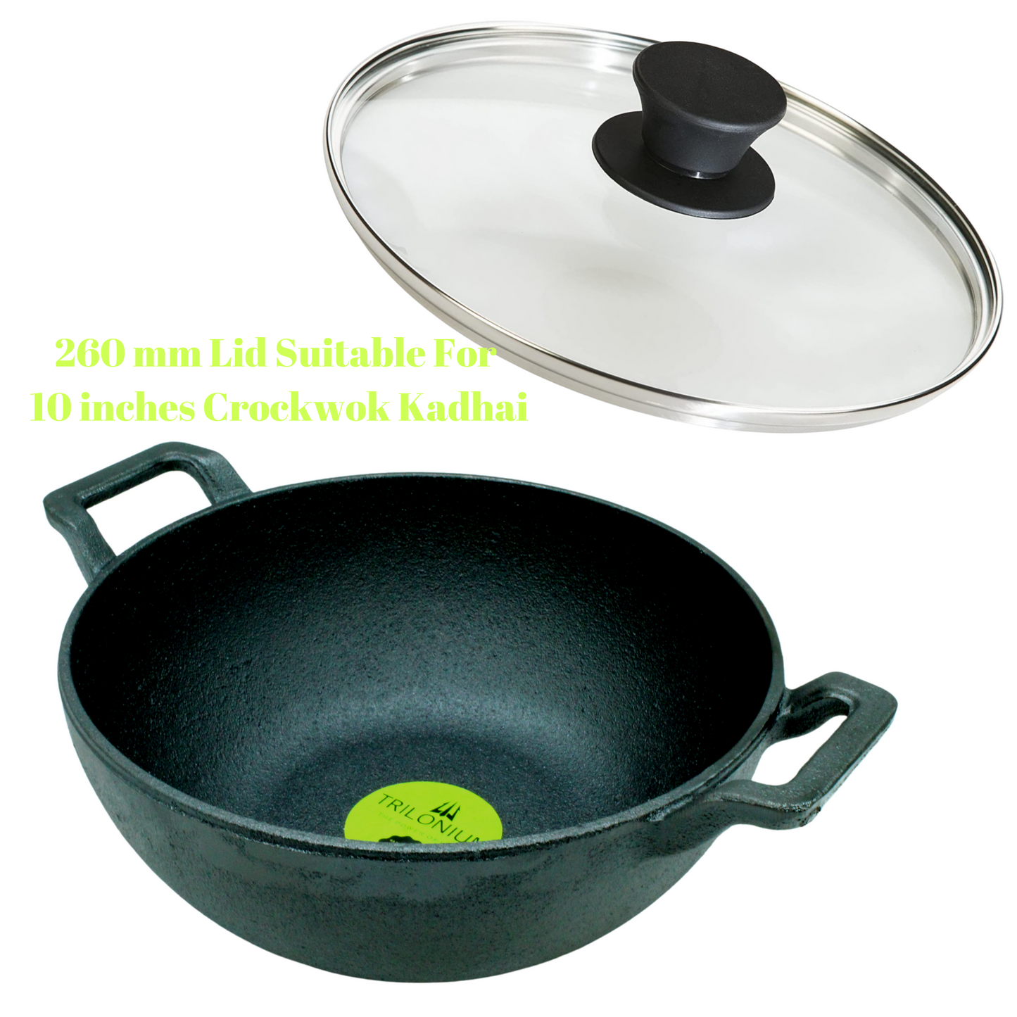 Toughened Glass Lid for 260mm Trilonium Cookware