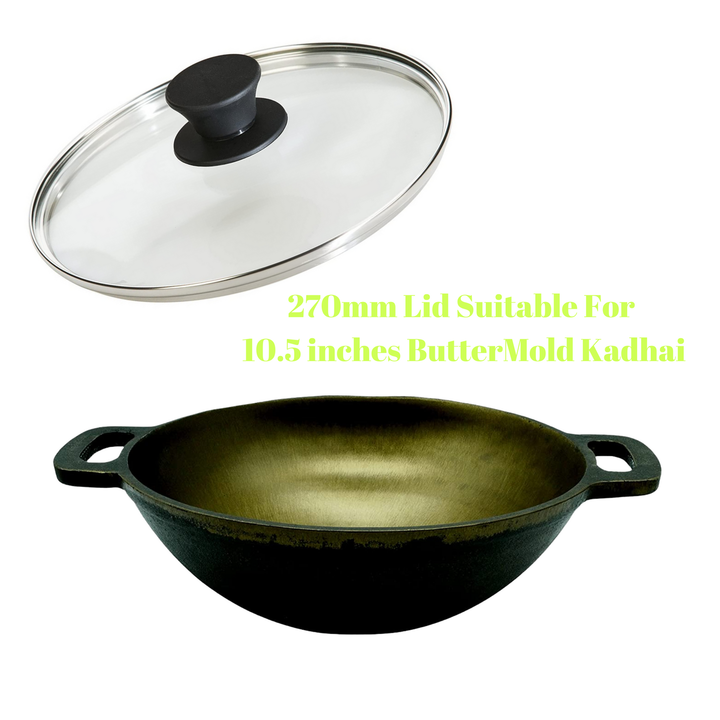 Toughened Glass Lid for 270mm Trilonium Cookware