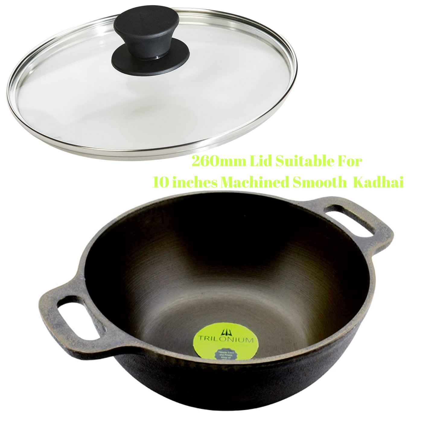 Toughened Glass Lid for 260mm Trilonium Cookware