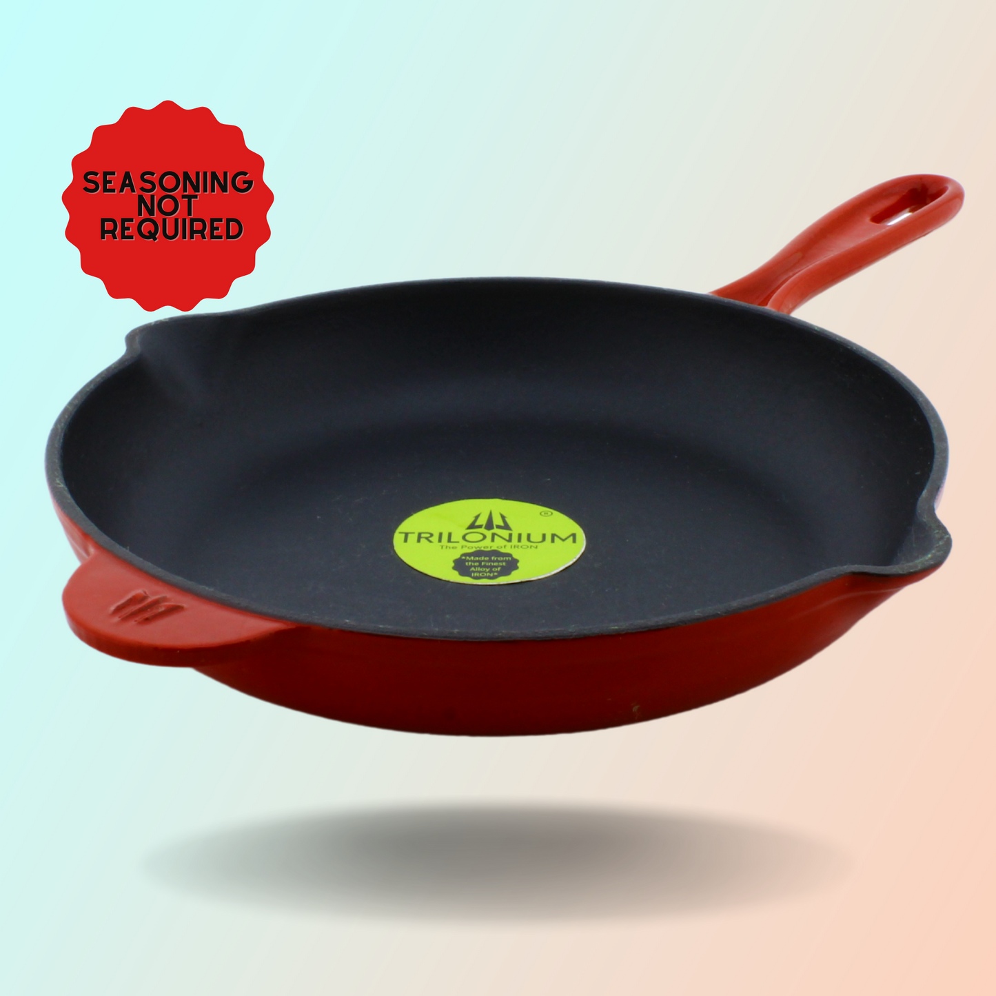 Trilonium Enamel Cast Iron Skillet 26cm, Weighs 2.5 Kgs
