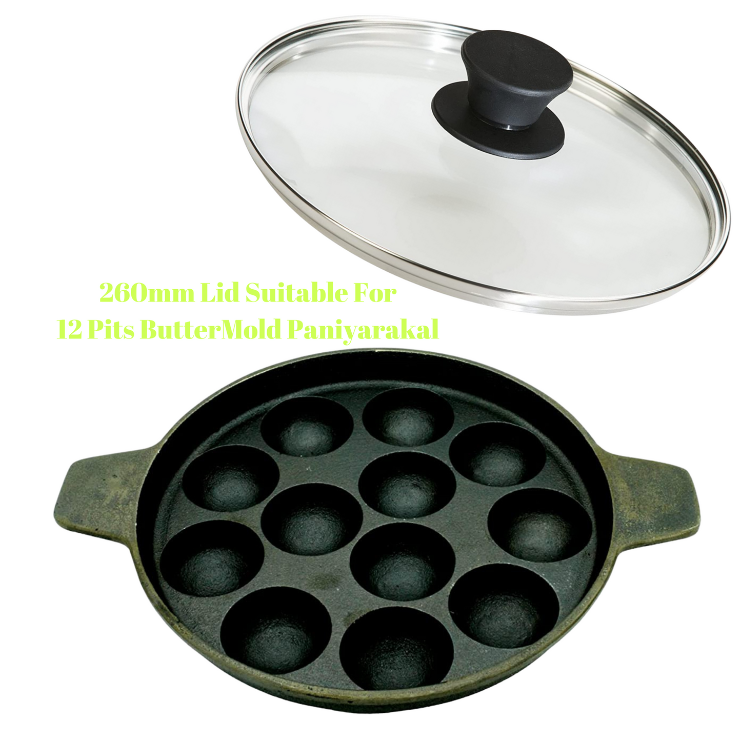 Toughened Glass Lid for 260mm Trilonium Cookware