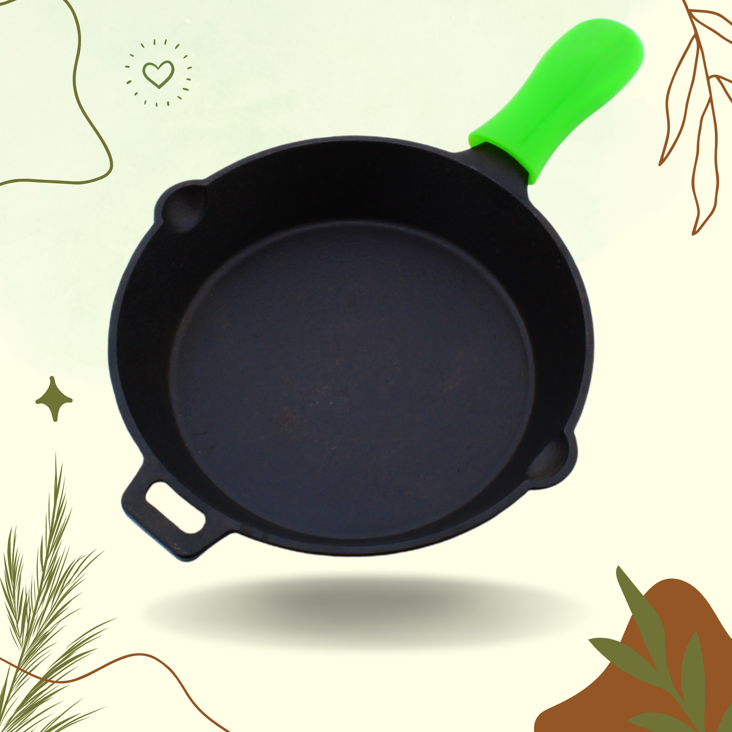 Trilonium Triple Sesoned Cast Iron Skillet 26cms, Weighs 2 Kgs