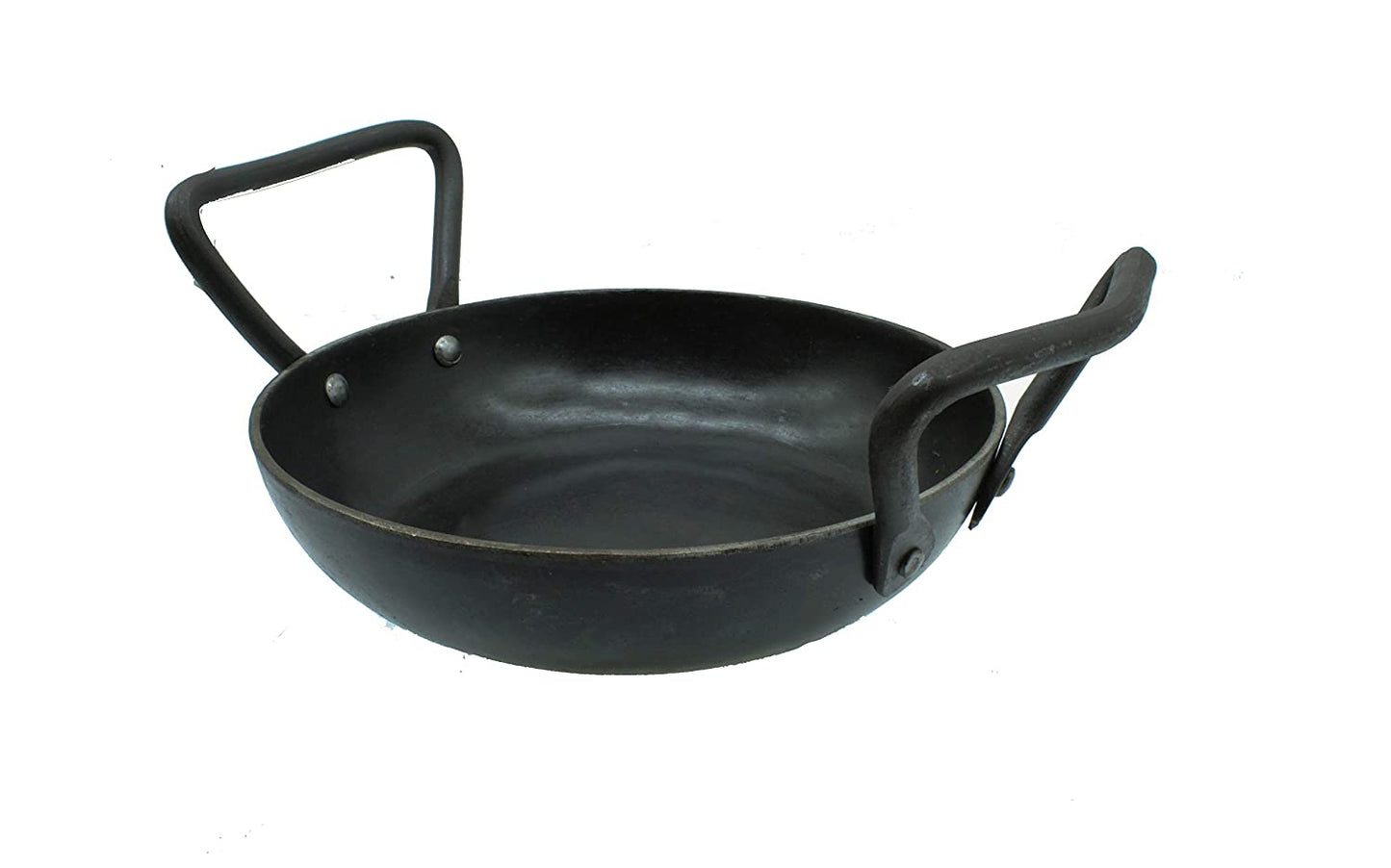 Wrought Iron Skillet | Fry Pan | 18cm | 1.1 KG | Induction Compatible TRILONIUM | Cast Iron Cookware