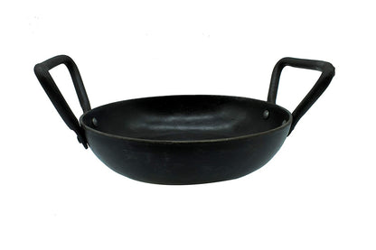 Wrought Iron Skillet | Fry Pan | 18cm | 1.1 KG | Induction Compatible TRILONIUM | Cast Iron Cookware