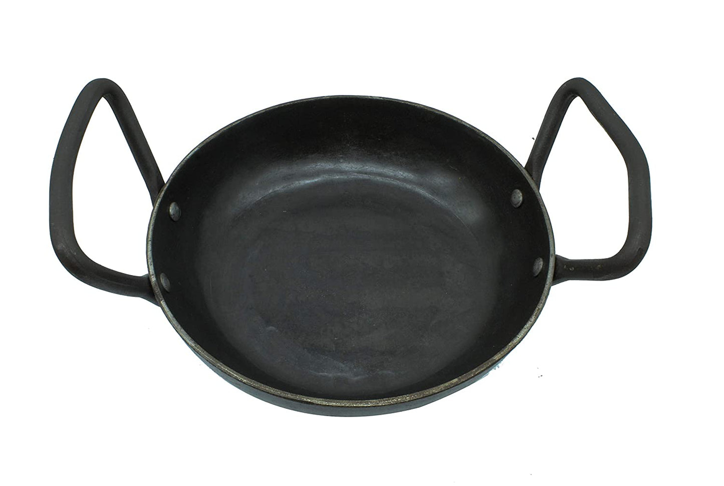 Wrought Iron Skillet | Fry Pan | 20cm | 1.3 KG | Induction Compatible TRILONIUM | Cast Iron Cookware