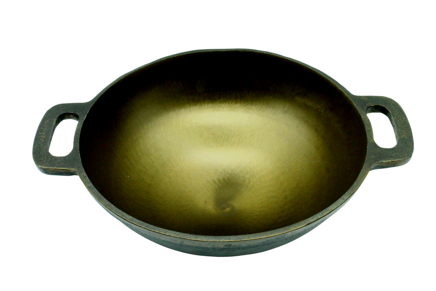 Cast Iron Deep Kadai  Wok | Pre-Seasoned | 10.5 inches | 2.74 KG TRILONIUM | Cast Iron Cookware