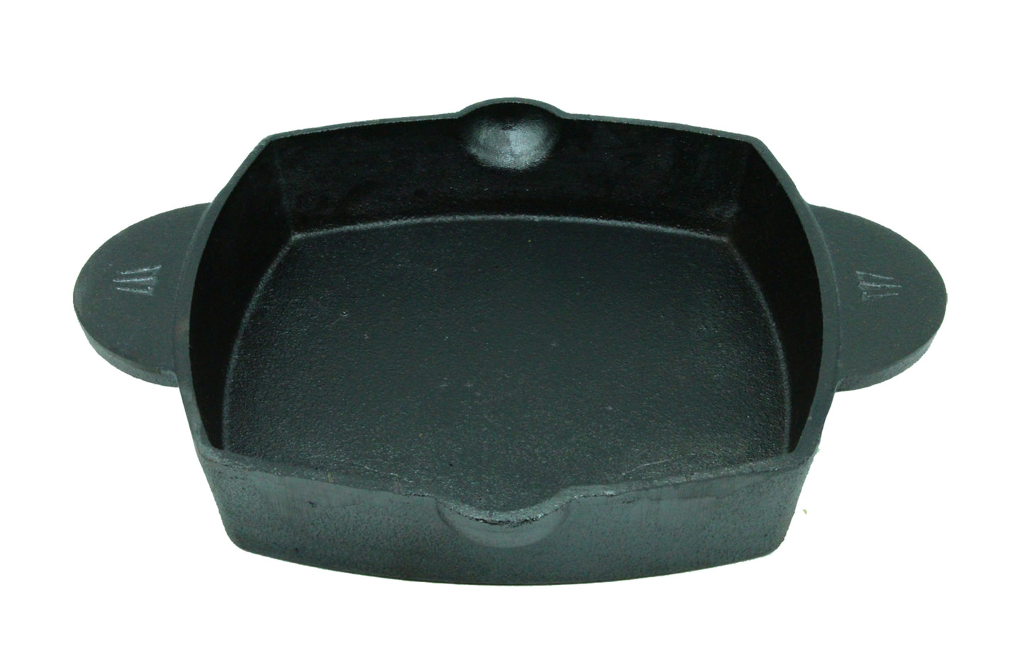 Cast Iron Skillet | Pre-Seasoned | 26cm | 4 KG | Dual Handle | Square | Induction Compatible TRILONIUM | Cast Iron Cookware