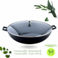Cast Iron Kadai with lid | Sleek Pre-Seasoned | Capacity 3.5 Ltrs | Diameter 30cms | 12 inches | 2.8 Kgs | Induction Compatible