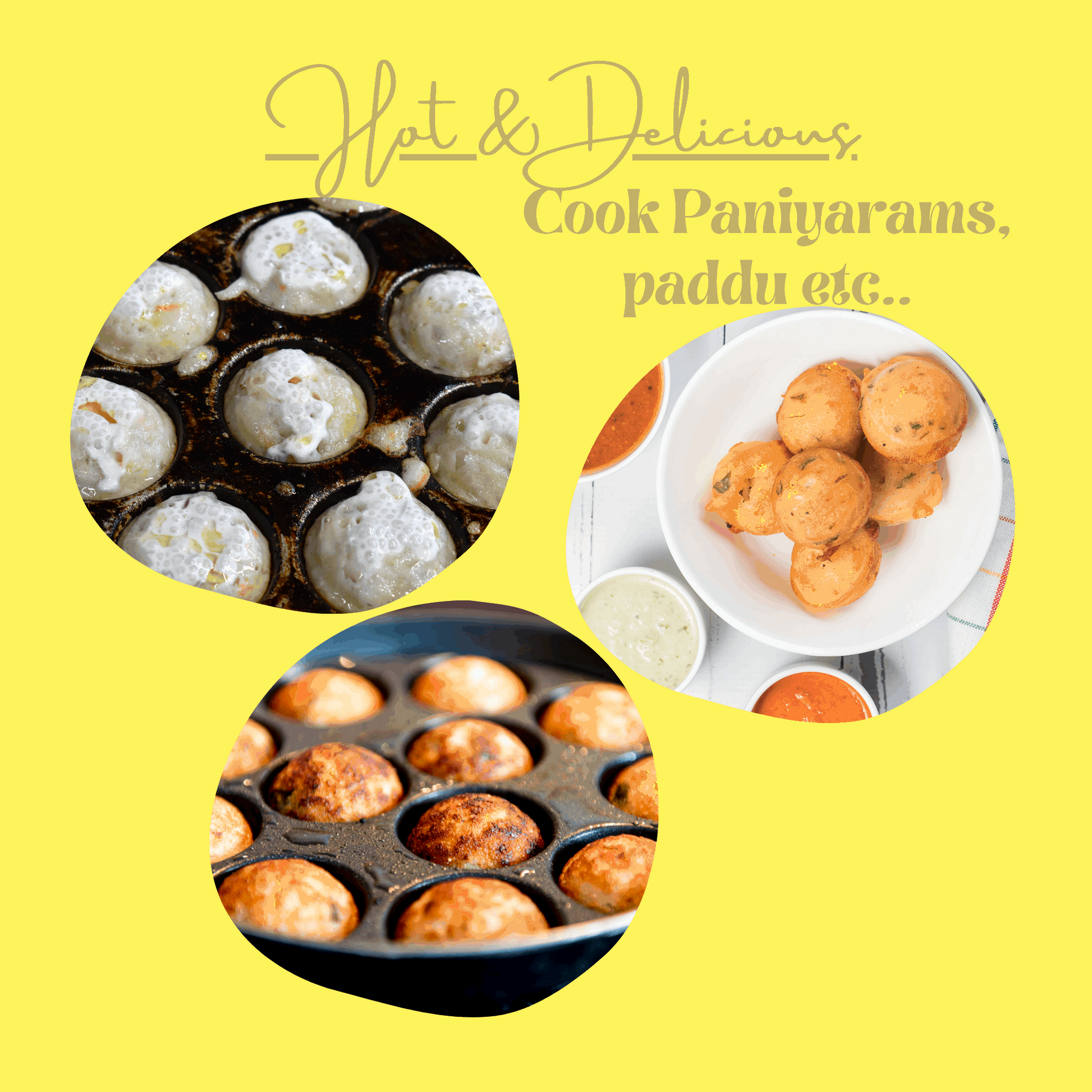 Coconut Cast iron paniyarakkal/Paniyaram Pan/Paddu Maker 12pit/Appam P –  Coconut Store