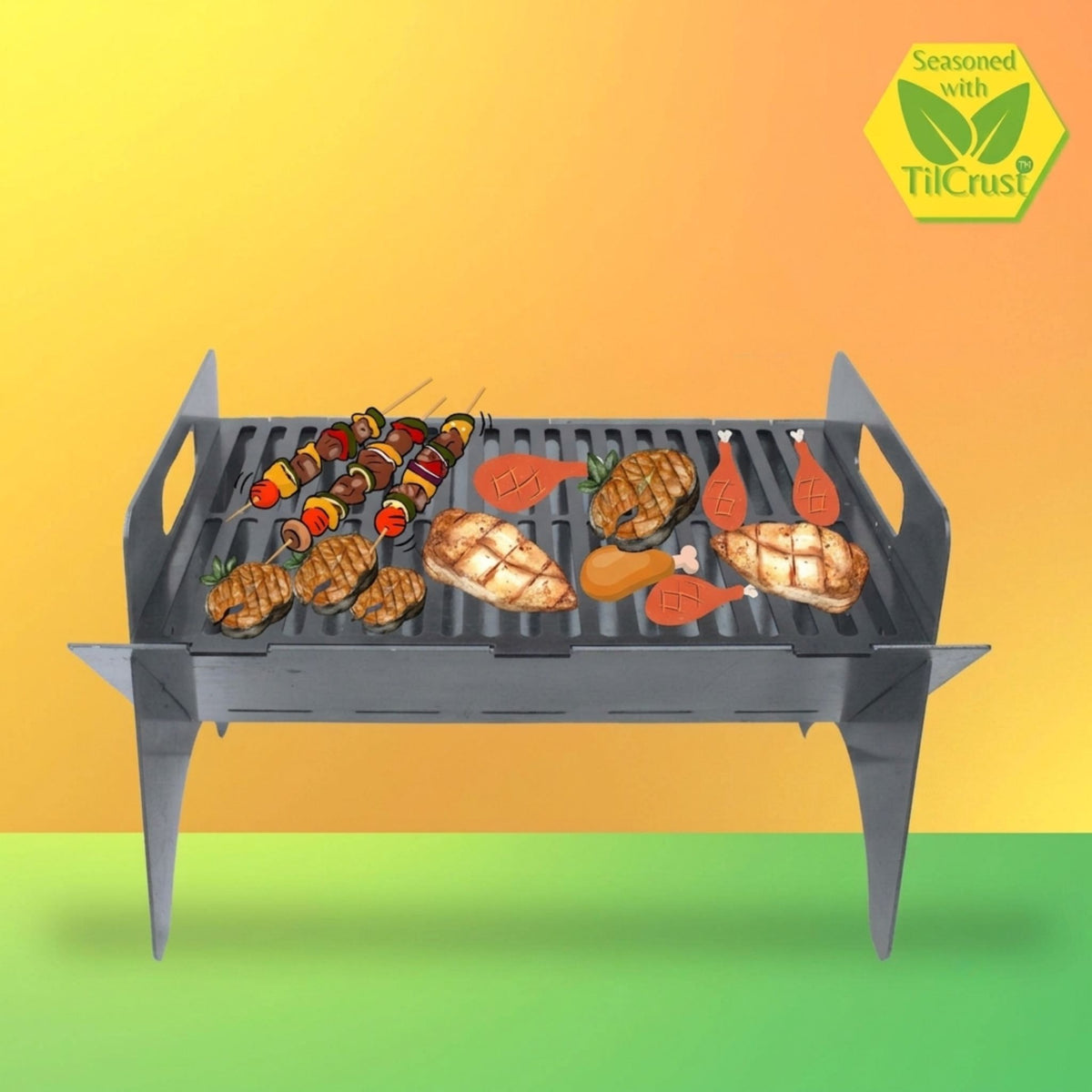 Trilonium Iron Classic Barbecue Grill Flat Pack