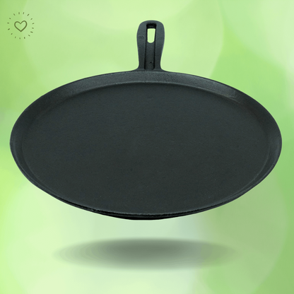 Cast Iron Dosa Tawa | Triple Seasoned | 11 inches | 2.46 Kgs | Induction Compatible | Free Silicone Heat Proof Sleeve Grip for hot handles