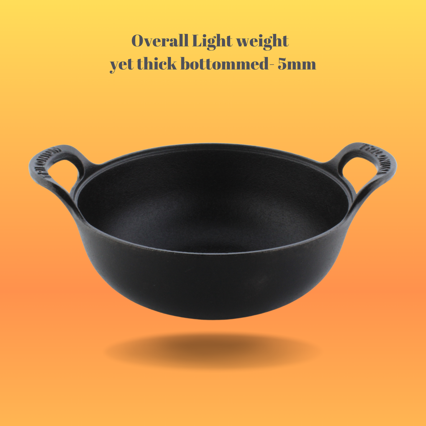 Trilonium Cast Iron Concave Tawa 28cms + Sleek Skillet 10 inches + Crockwok Kadhai 26cms Combo Set