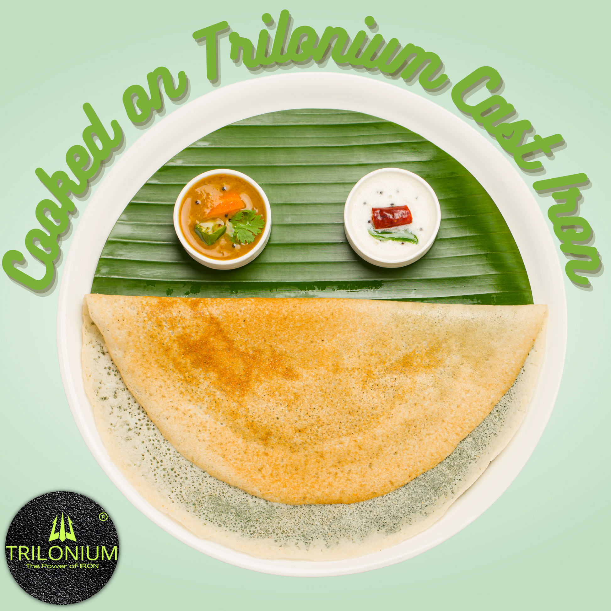 Trilonium Triple Seasoned Cast Iron Dosa Tawa WHT11 , Diameter 28 cm, –  TRILONIUM