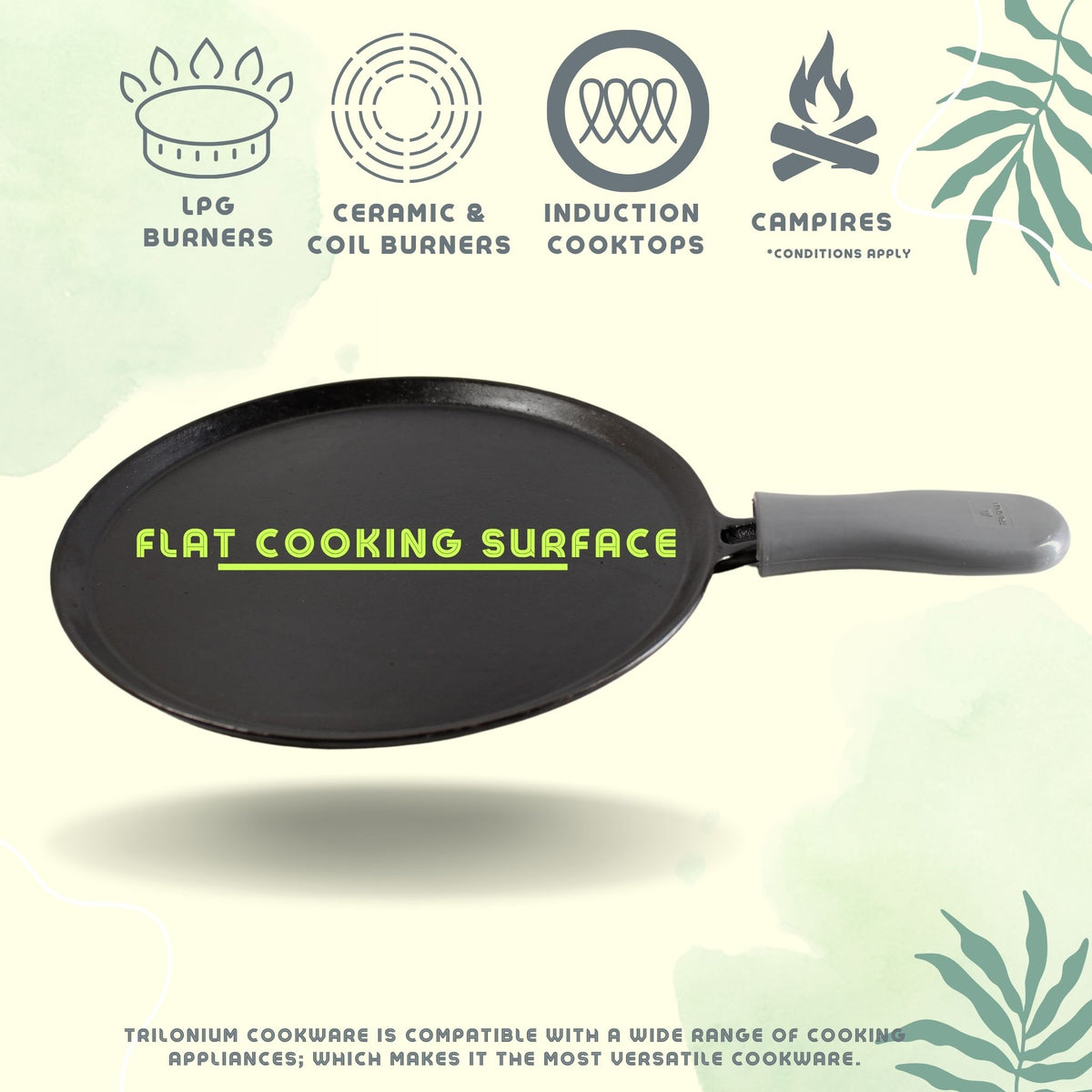 Trilonium Unicorn tawa, CrockWok kadhai and Classic skillet cast iron combo – view 10