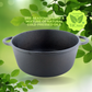 Trilonium Pre-Sessoned Cast Iron Dutch Oven Biryani Pot 26 cms, 5 Litres, 5.6 Kgs