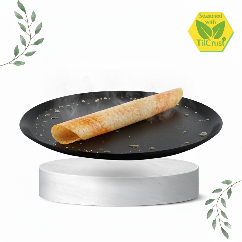 Trilonium Triple seasoned Iron Dosa Tawa Plate - 12 inches