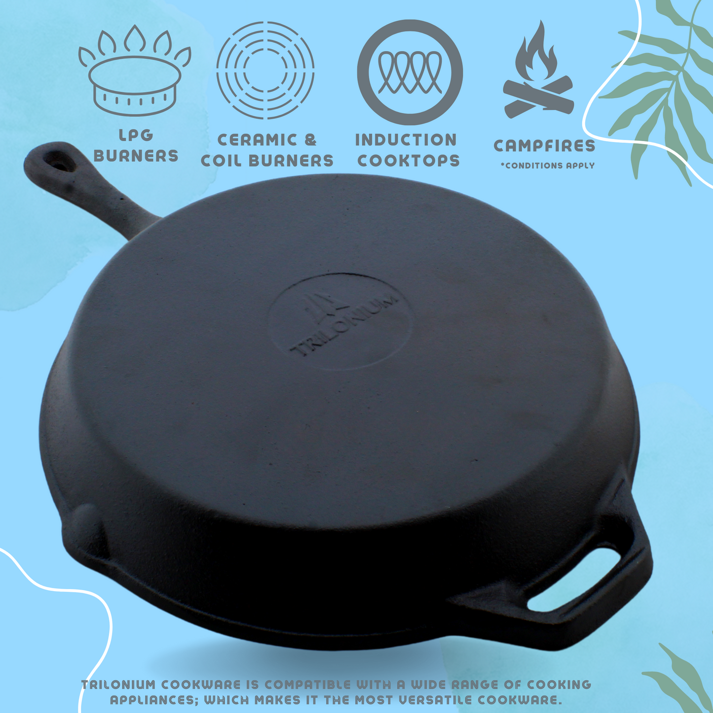 Trilonium Crockwok 24cm with lid + Infinity tawa 28cm + tadka pan 11cm + Sleek Skillet 30cm