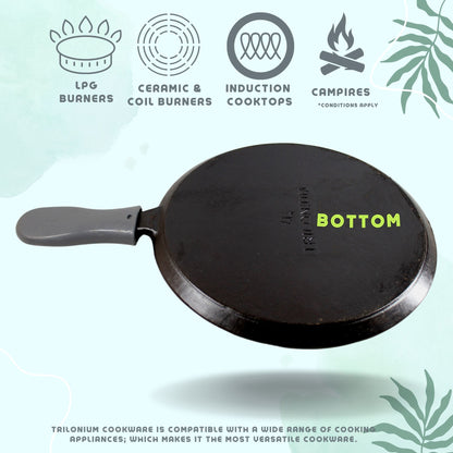 Trilonium Unicorn tawa, CrockWok kadhai and Classic skillet cast iron combo – view 11