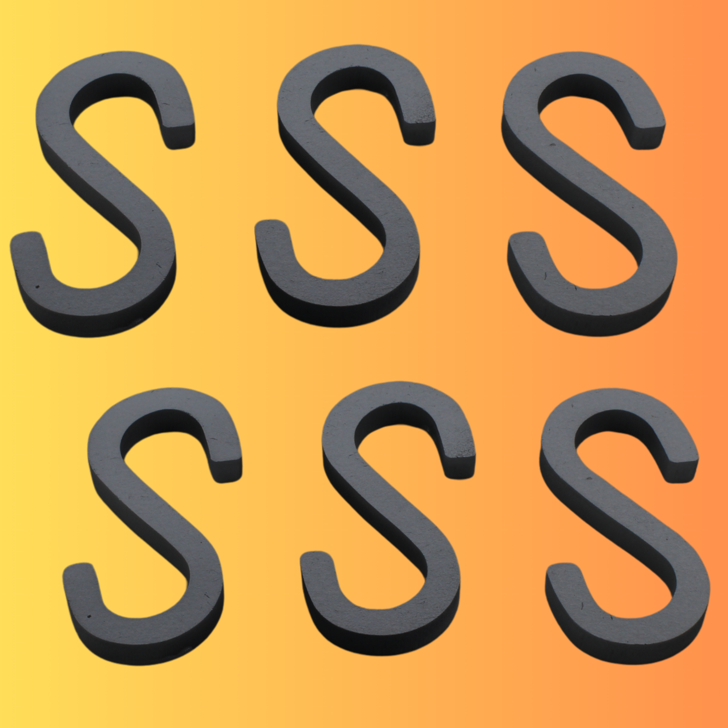 Trilonium S-shaped Iron Hooks Set of 6 pcs