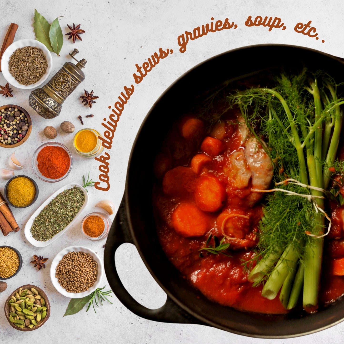 Trilonium Pre-Seasoned Cast Iron Dutch Oven Pot, Casserole, Biryani Pot, Cooking Pot, 28cm