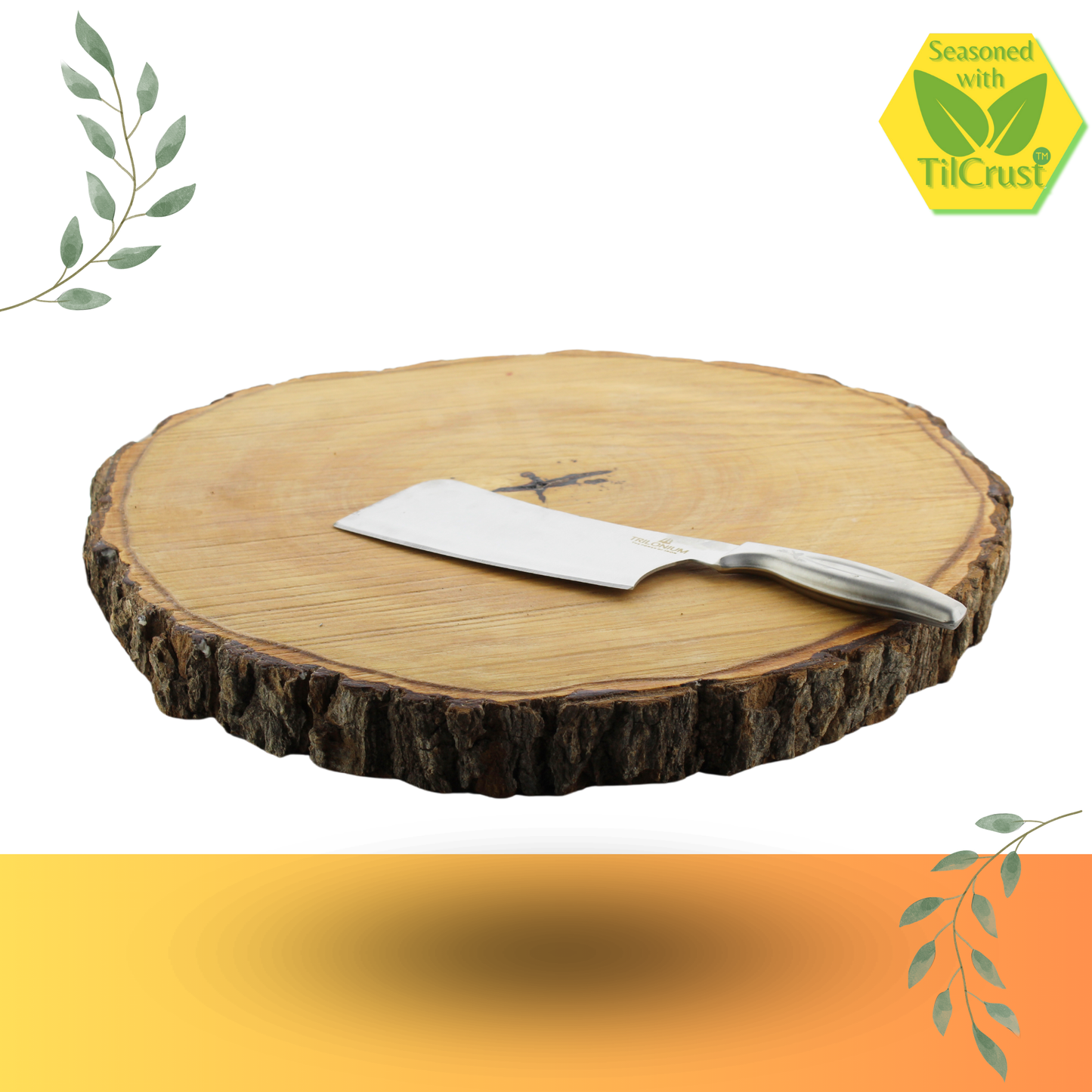 Trilonium Solid Hard Wood Natural cutting board 16 inches