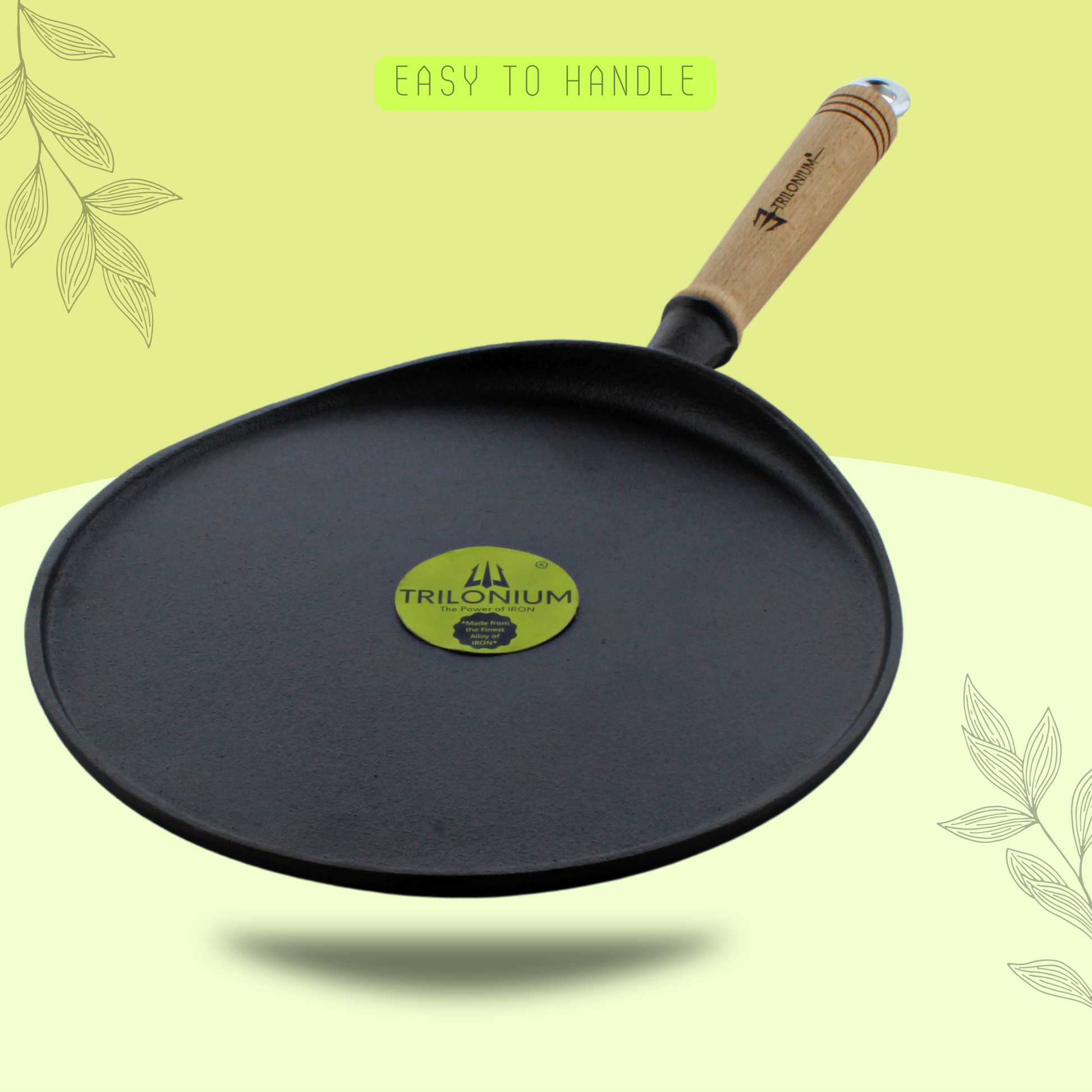 Essential Traditions - Cast Iron Dosa Tawa with Double Handle How