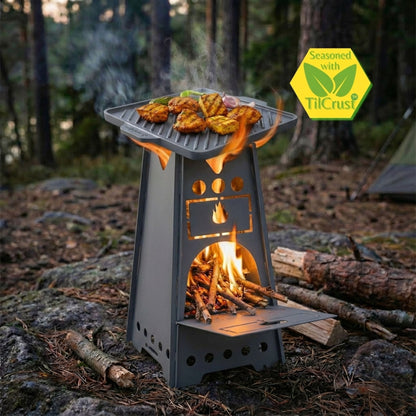 Trilonium Iron Agni Mini Wood-Fired Rocket Stove Flatpack