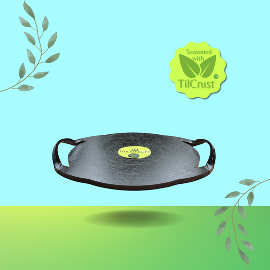 Seasoned Cast Iron Dosa Tawa / Dosai Kallu – Smooth Finish - Gramiyum -  Online Store for Cold Pressed Oil and Natural Food Products