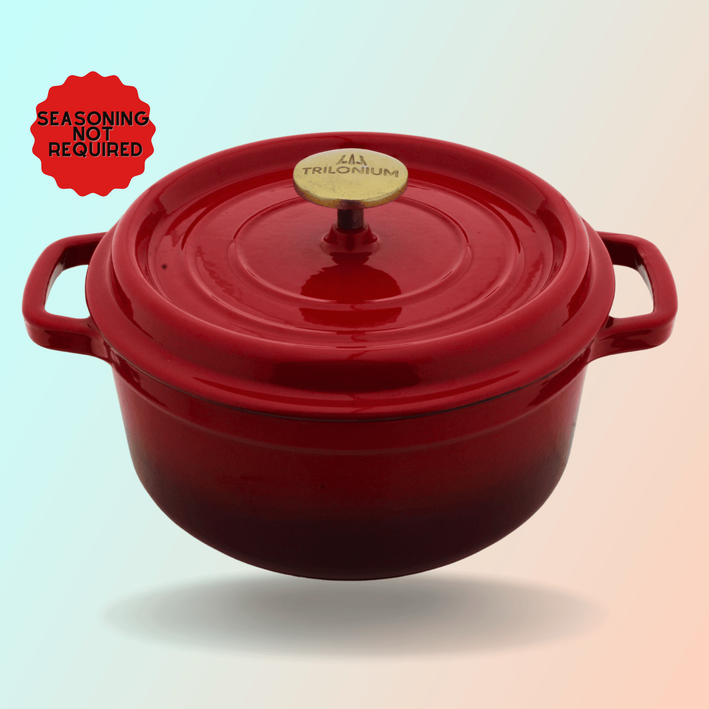 Trilonium Enamel Cast Iron Dutch Oven Biryani Pot 26 cms, 5.2L, 5.5 Kgs